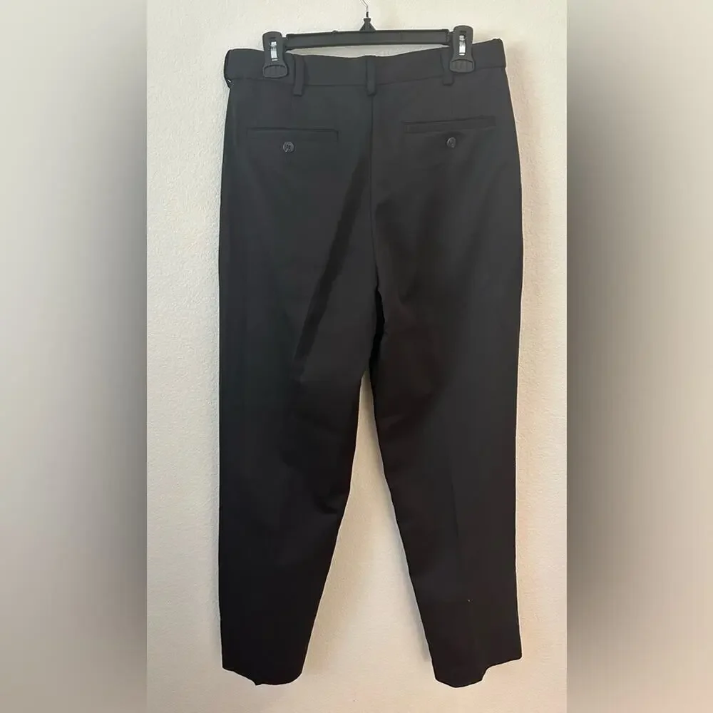 Mens Croft & Barrow Classic Black Trousers/Slacks